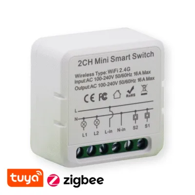 رله دو کانال پشت کلیدی Zigbee