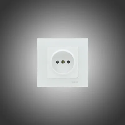 پریز سنتی بدون ارت سفید - ست با هوشمند